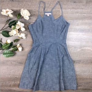 Banana Republic Denim Spaghetti Strap Circle Dress Adjustable Straps